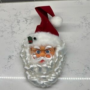 Vintage HANGING SANTA CLAUSE HEAD TALKING DECOR WALL TREE